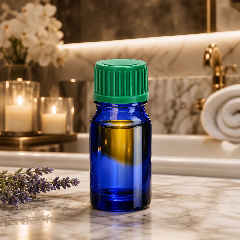 5ml lahvička s kapátkem 0,8 mm zelená standardní uzávěr BlueLine UT18/5 Professionelle 5ml Tropfflasche für Labore Apotheken und therapeutische Anwendungen