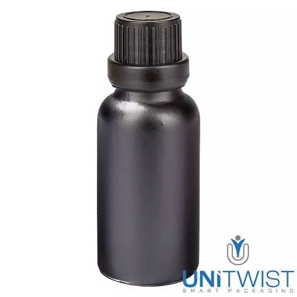 Kapací lahvička 20ml 2mm s uzávěrem proti manipulaci BlackL. UT18/20