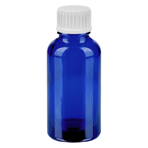 30ml lahvi&#269;ka s kap&#225;tkem 0,9 mm b&#237;l&#225; standardn&#237; uz&#225;v&#283;r BlueLine UT18/30