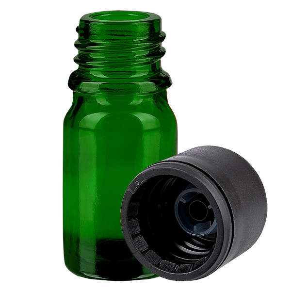 5ml láhev 6mm šroubovací uzávěr černá Standard GreenLine UT18/5 5ml láhev 6mm šroubovací uzávěr černá Standard GreenLine UT18/5