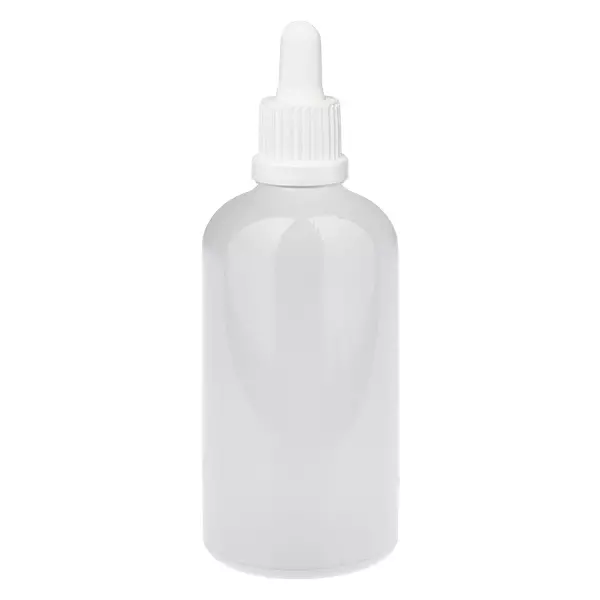 100 ml lahvička s kapátkem, bílá, bezpečnostní uzávěr WhiteLine UT18/100 100 ml lahvička s kapátkem, bílá, bezpečnostní uzávěr WhiteLine UT18/100