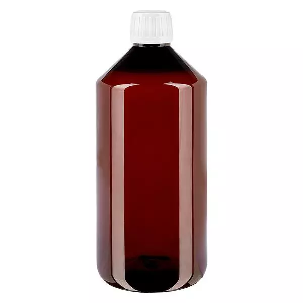PET láhev 1000ml se standardním bílým uzávěrem s pojistkou proti manipulaci