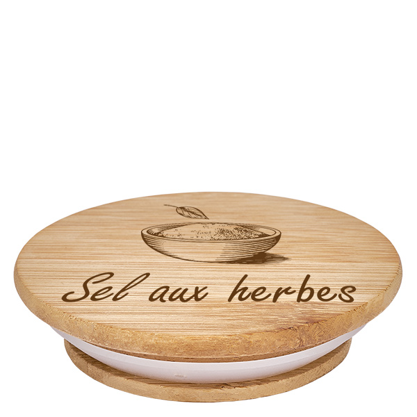 Rámeček z dřeva "Sel aux herbes" pro WECK RR60