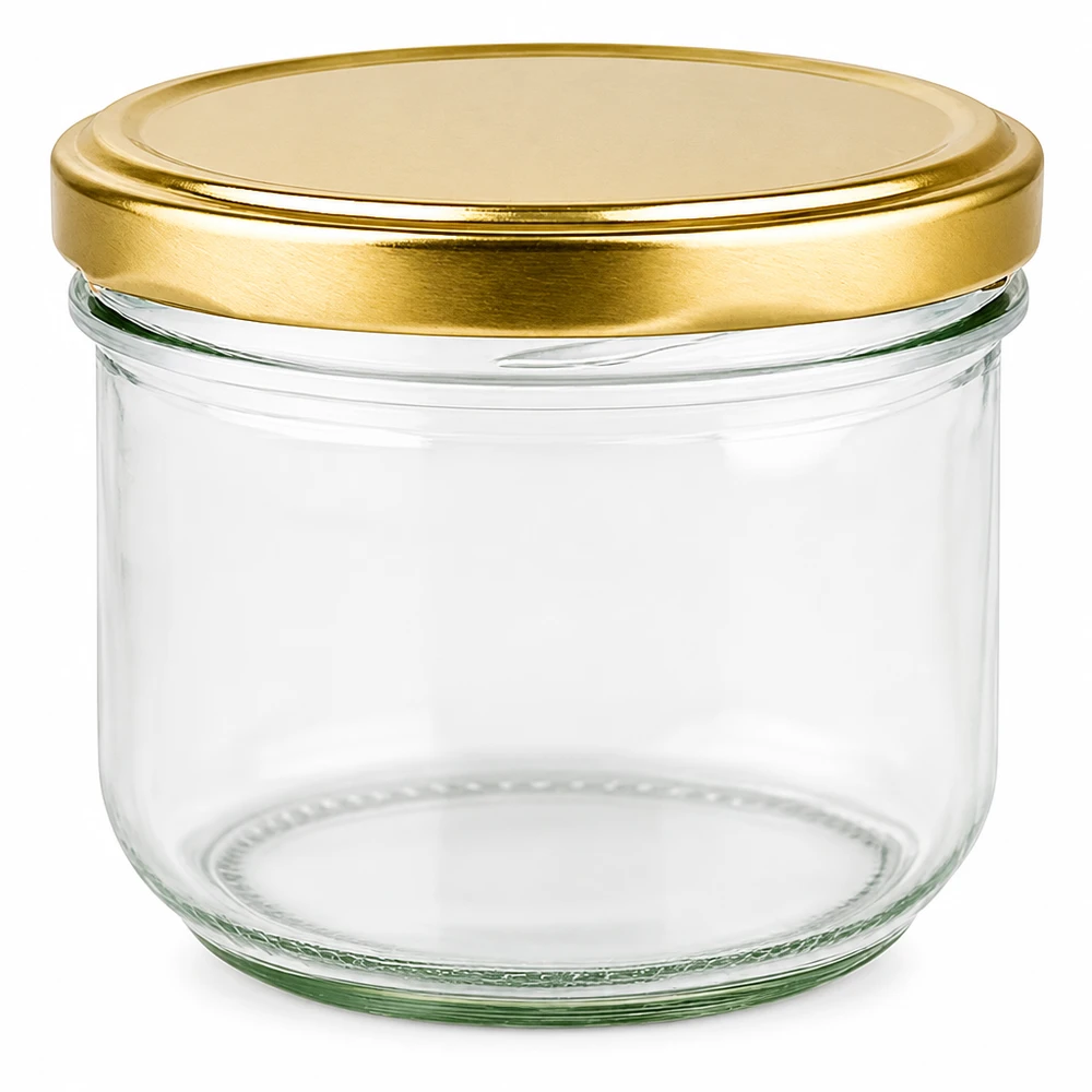 260ml Sturzglas leer mit goldenem BasicSeal Deckel UNiTWIST System für Marmelade und Konserven