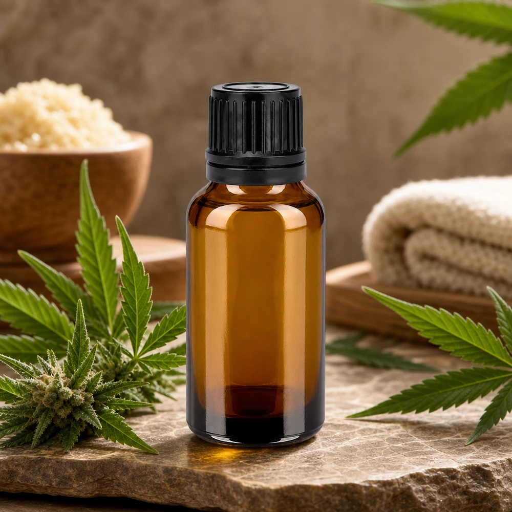 20ml BrownLine Flasche mit auslaufsicherem OV-Verschluss für Cannabis- und CBD-Produkte