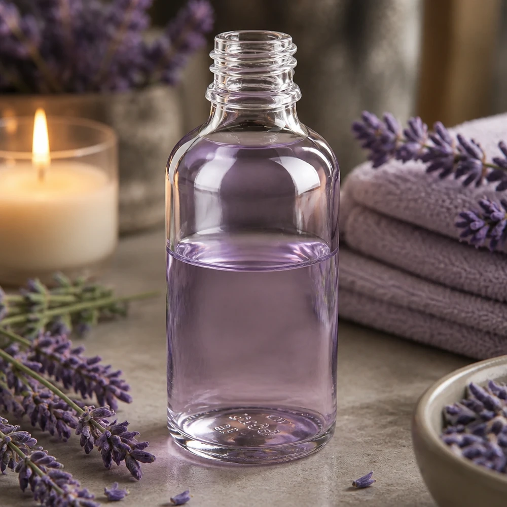 Čirá skleněná láhev 50ml DIN 18 Handliche 50ml klare ApoGlas Flasche aus UV-beständigem Glas für Naturkosmetik