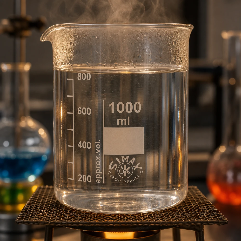 Kádinka 1000ml z borosilikátového skla, nízký tvar Professionelles Laborbecherglas 1000ml aus chemikalienresistentem Borosilikatglas