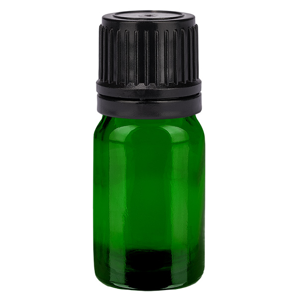 5ml láhev 11mm šroubovací uzávěr černý tamper evidentní uzávěr GreenLine UT18/5 5ml láhev 11mm šroubovací uzávěr černý tamper evidentní uzávěr GreenLine UT18/5