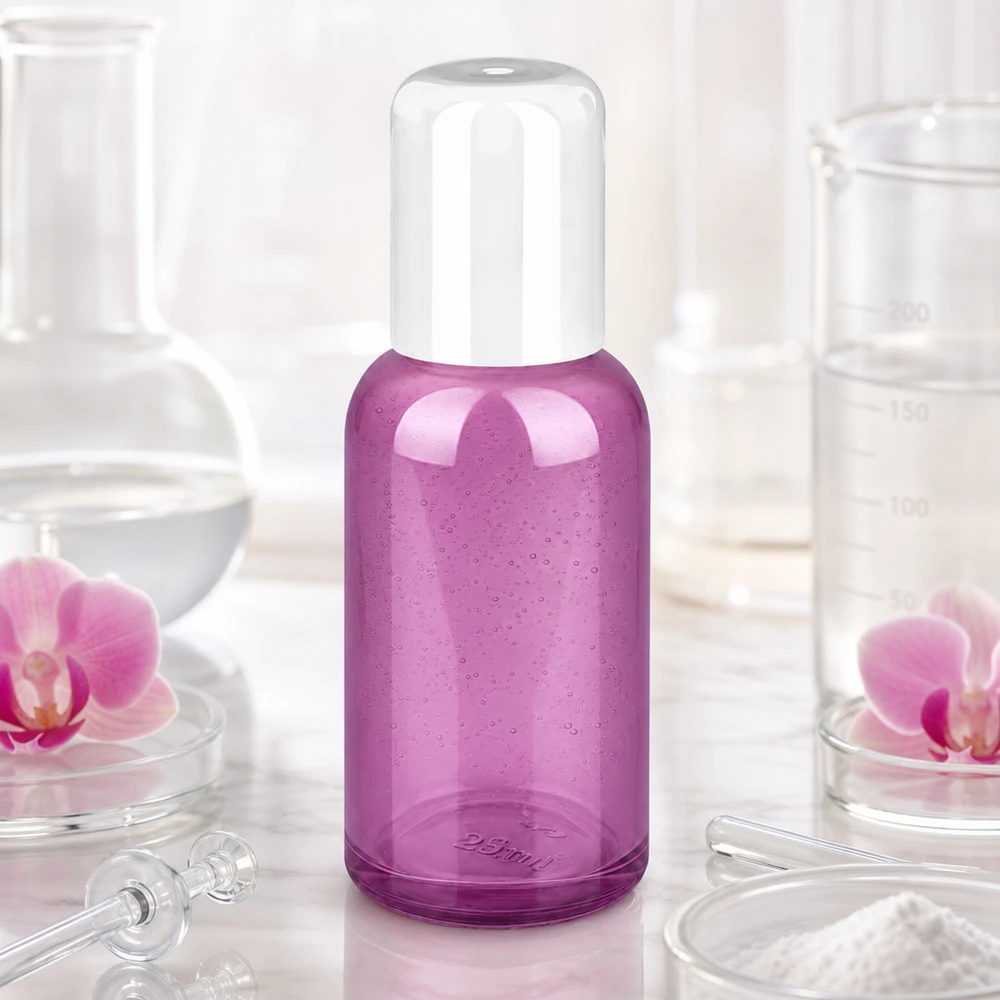 30ml lahvička s globulí bílá standardní PurpleLine UT18/30 Hochwertige 30ml Glasflasche in Violett mit Roll-On Funktion für Aromatherapie und Kosmetik
