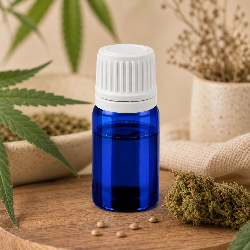 5ml lahvička s kapátkem 0,7 mm bílá s uzávěrem odolným proti manipulaci BlueLine UT18/5 Umweltfreundliche 5ml Glasflasche mit recyclebarem Material für nachhaltige Nutzung