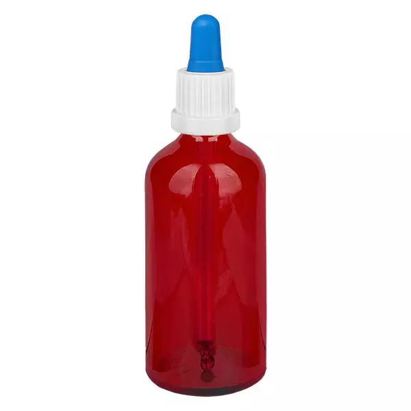 100ml pipetovací láhev bílá/modrý uzávěr s ochranou proti manipulaci RedLine UT18/100