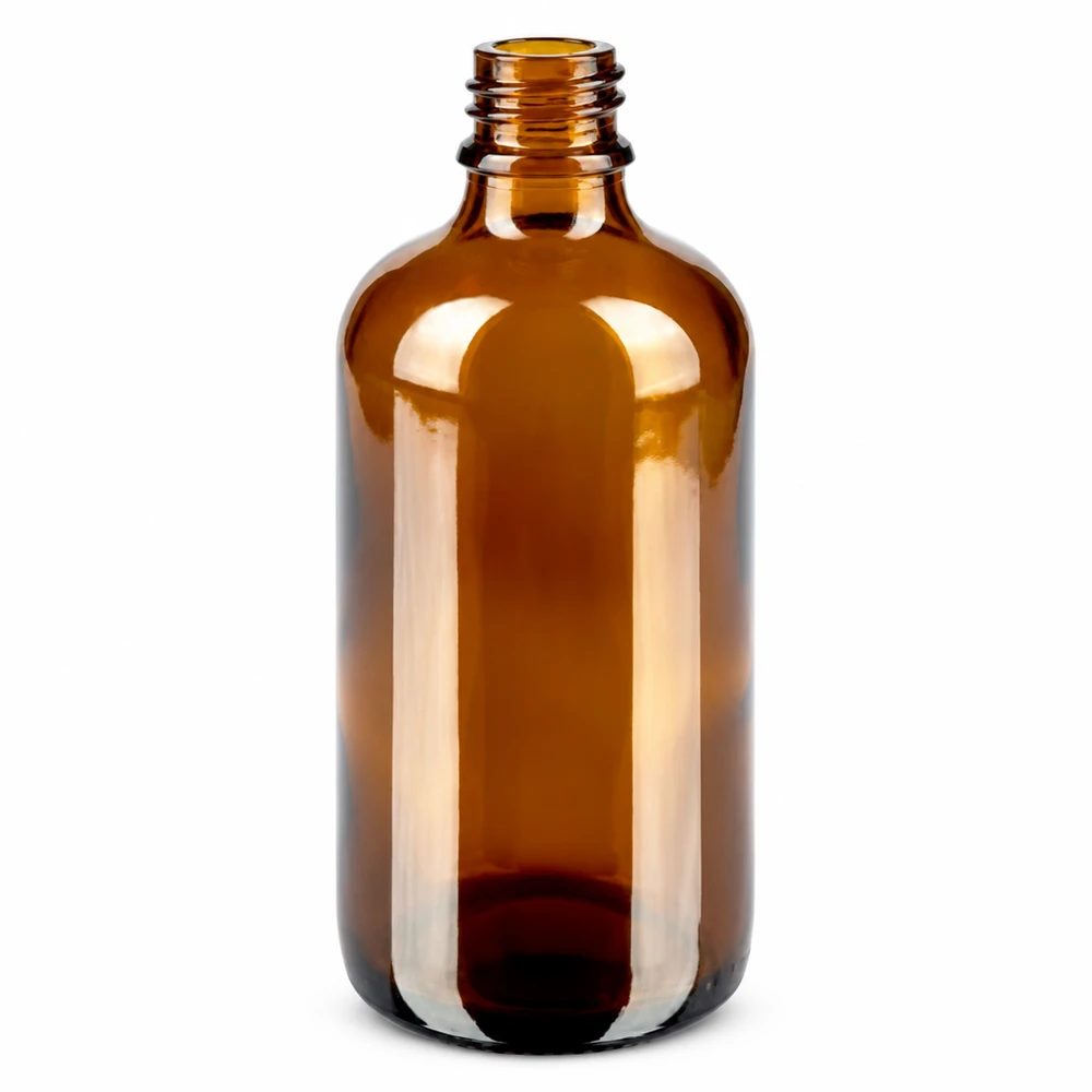 100ml lahvička s kapátkem 0,9mm bílá standardní uzávěr BrownLine UT18/100 Lichtgeschützte 100ml Tropfflasche aus braunem Glas mit weißem Dosieraufsatz 0.9mm