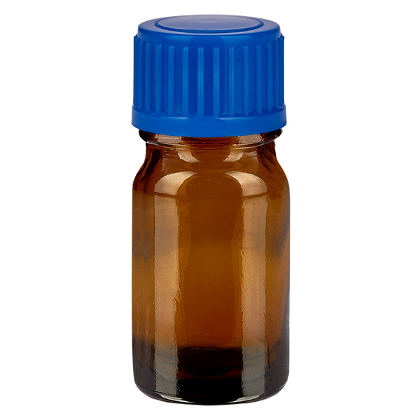 5ml lahvi&#269;ka 11mm &#353;roubovac&#237; uz&#225;v&#283;r modr&#225; Standard BrownLine UT18/5