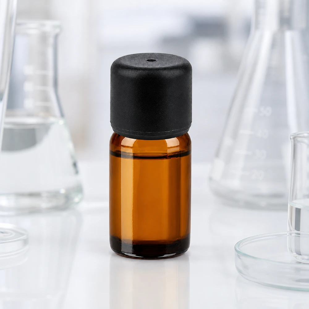 5ml láhev 6mm šroubovací uzávěr černý Standard BrownLine UT18/5 Handliche 5ml Glasflasche braun mit stabiler Wandstärke für mobile Anwendungen unterwegs