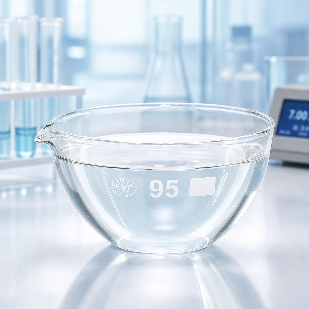 Wissenschaftliche Abdampfschale 95mm mit Ausguss für Verdampfung und Kristallisation