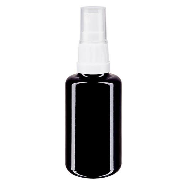 Lékárenská lahvička violet 30ml nástavec na sprej bílá Lékárenská lahvička violet 30ml nástavec na sprej bílá
