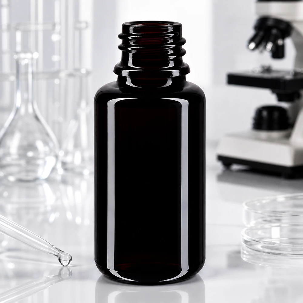 Hochwertige Orion 20ml Tropfflasche aus UV-schützendem Miron Violettglas für Naturkosmetik