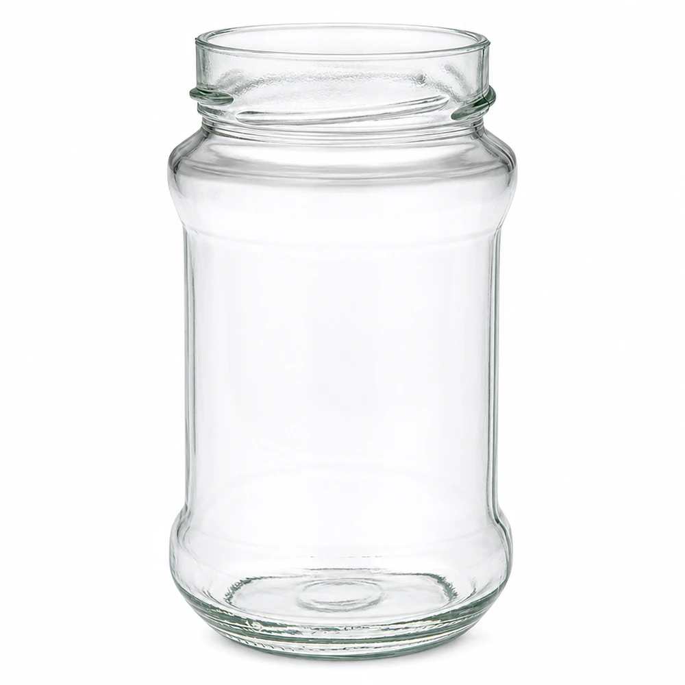 Kulatá sklenice bez víčka o objemu 390 ml (TO66deep) UNiTWIST UNiTWIST Runda390 Rundglas 390ml TO66 Schraubgewinde Einmachglas transparent ohne Deckel für Konservierung
