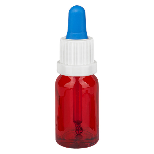 10ml pipetovací lahvička bílá/modrý tamper-evidentní uzávěr RedLine UT18/10