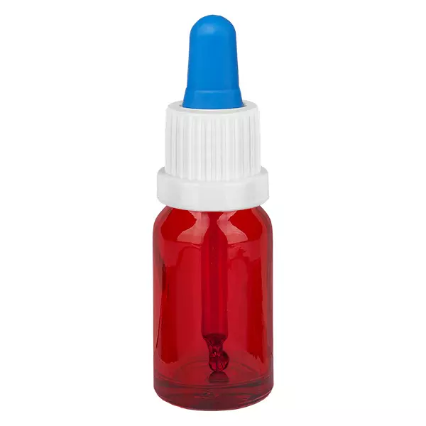10ml pipetovací lahvička bílá/modrý tamper-evidentní uzávěr RedLine UT18/10 10ml pipetovací lahvička bílá/modrý tamper-evidentní uzávěr RedLine UT18/10