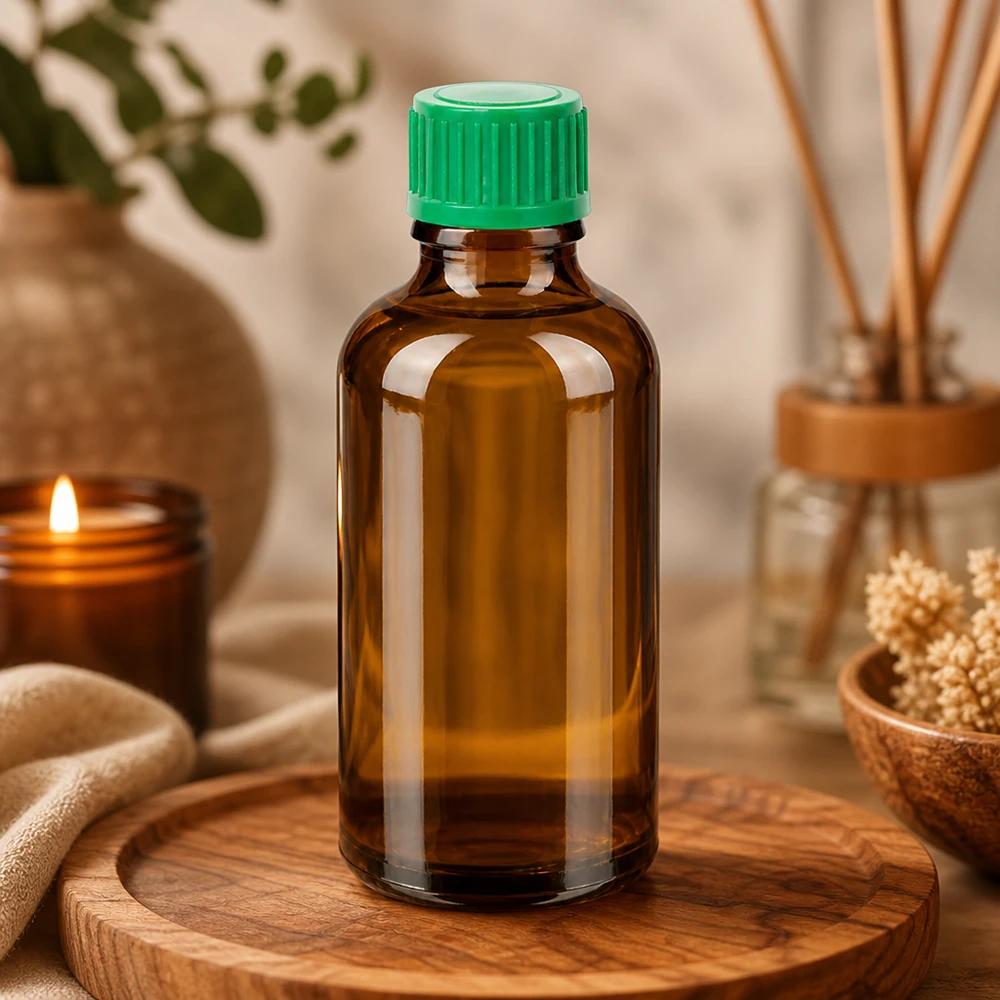 50ml lahvička s kapátkem 0,8 mm zelená standardní uzávěr BrownLine UT18/50 Vielseitige 50ml Tropfflasche für DIY Kosmetik Parfum und pflanzliche Extrakte