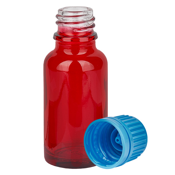 20ml lahvička 11mm šroubovací uzávěr modrý RedLine UT18/20. 20ml lahvička 11mm šroubovací uzávěr modrý RedLine UT18/20.