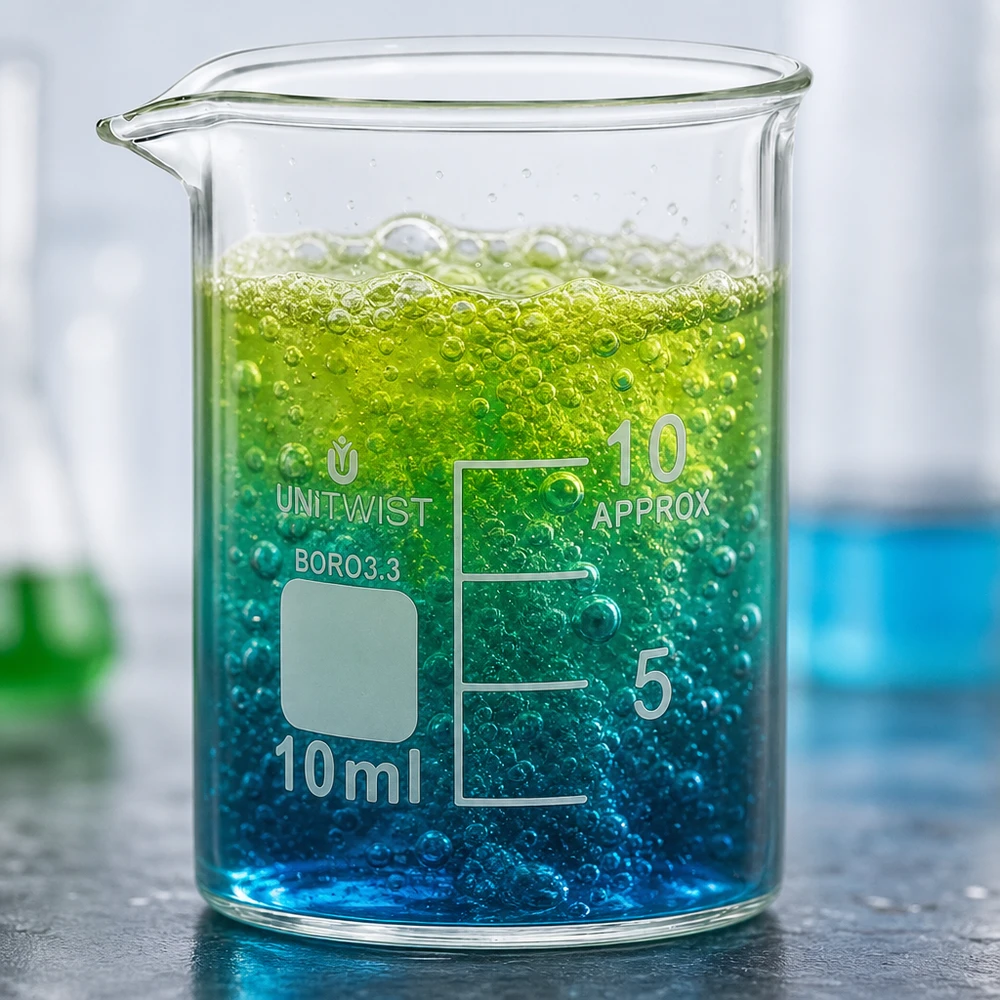 Kádinka 10 ml borosilikátová, nízká forma UNiTWIST UNiTWIST Becherglas 10ml mit Ausguss und APPROX-Markierung für präzise Laboranwendungen