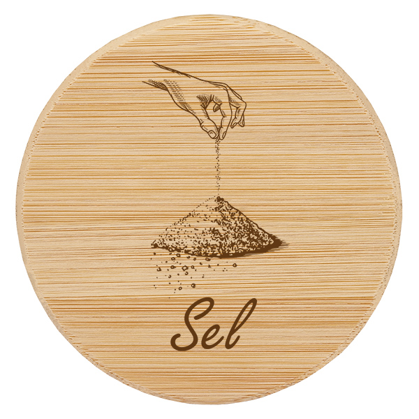 Couvercle en bois &quot;sel&quot; pour WECK RR100