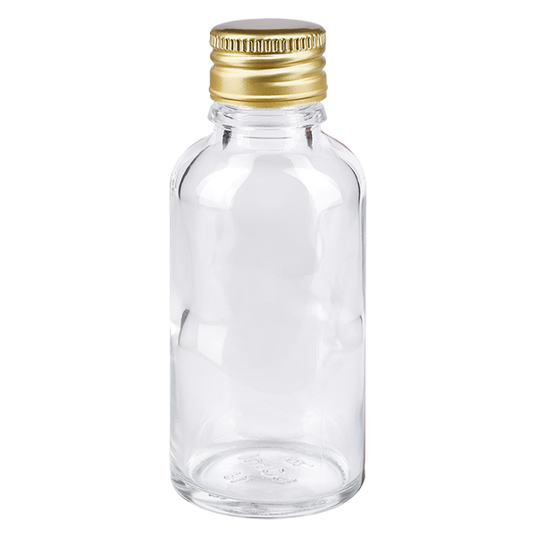 30ml lahvička 11mm šroubovací uzávěr Alu-Gold Standard ClearLine UT18/30