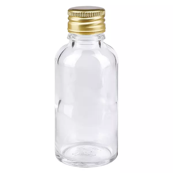 30ml lahvička 11mm šroubovací uzávěr Alu-Gold Standard ClearLine UT18/30