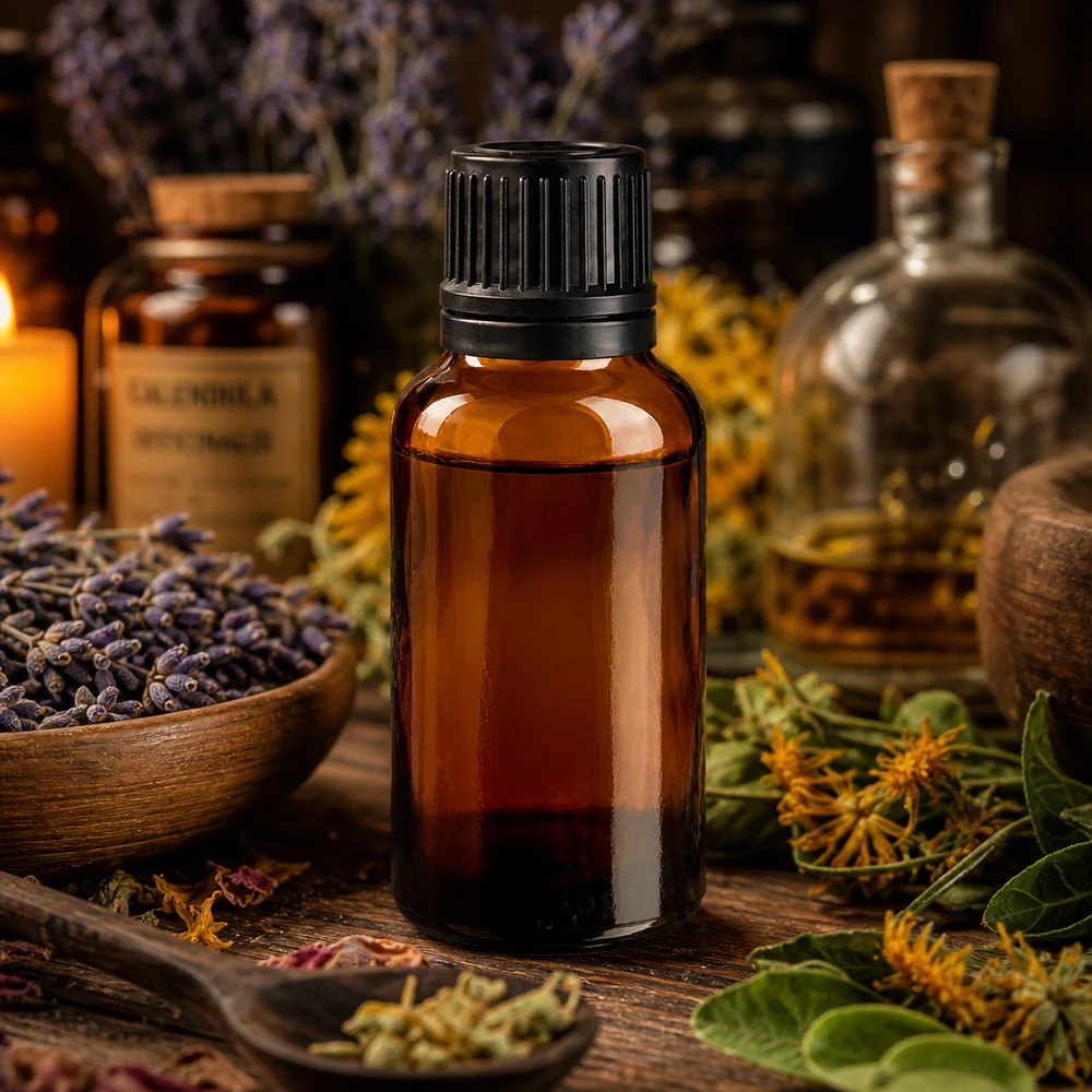 30ml láhev 11mm šroubovací uzávěr černý tamper evidentní uzávěr BrownLine UT18/30 30ml Aromaflasche mit optimaler Größe für unterwegs und präzise Dosierung ätherischer Öle