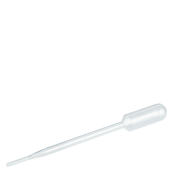 Přenosová pipeta o objemu 6 ml (152x15 mm) bez stupnice. Přenosová pipeta o objemu 6 ml (152x15 mm) bez stupnice.