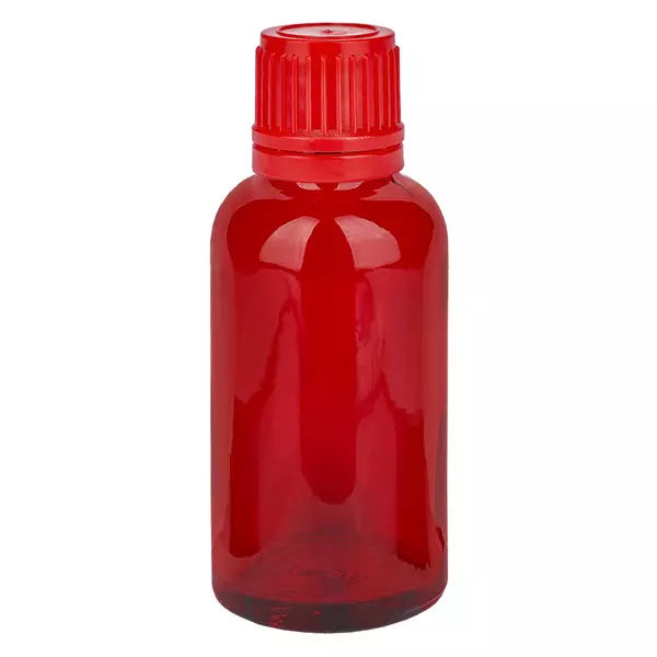 30ml láhev 11mm šroubovací uzávěr červený tamper evidentní uzávěr RedLine UT18/30