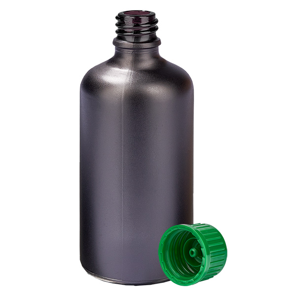 100ml láhev 11mm šroubovací uzávěr zelený standard BlackLine UT18/100 100ml láhev 11mm šroubovací uzávěr zelený standard BlackLine UT18/100