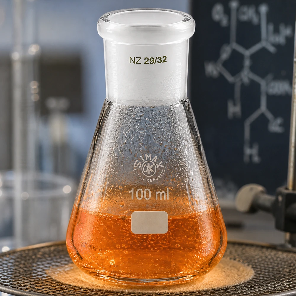 Erlenmeyerova baňka 100ml se standardním broušeným spojem (29/32)