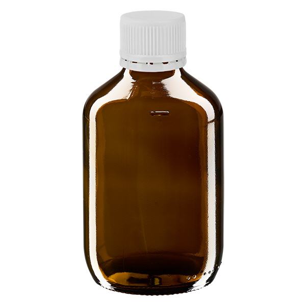 200ml lahvička na léky hnědá, bílý uzávěr s kroužkem proti neoprávněné manipulaci ApoGlas. 200ml lahvička na léky hnědá, bílý uzávěr s kroužkem proti neoprávněné manipulaci ApoGlas.