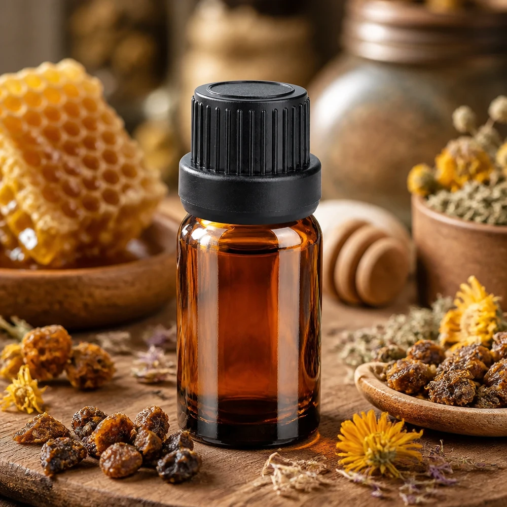 Premium 5ml Braunglasflasche mit Tropfverschluss für kontrollierte Anwendung von Extrakten