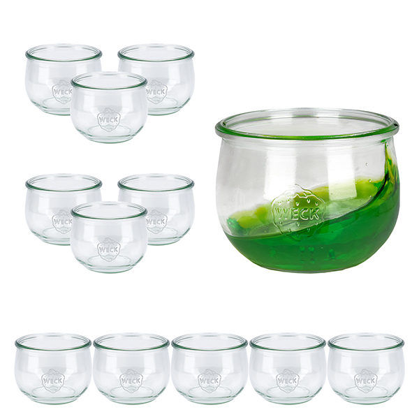 Sada 12 zava&#345;ovac&#237;ch sklenic Weck o objemu 580 ml s tulip&#225;ny 1/2 l.
