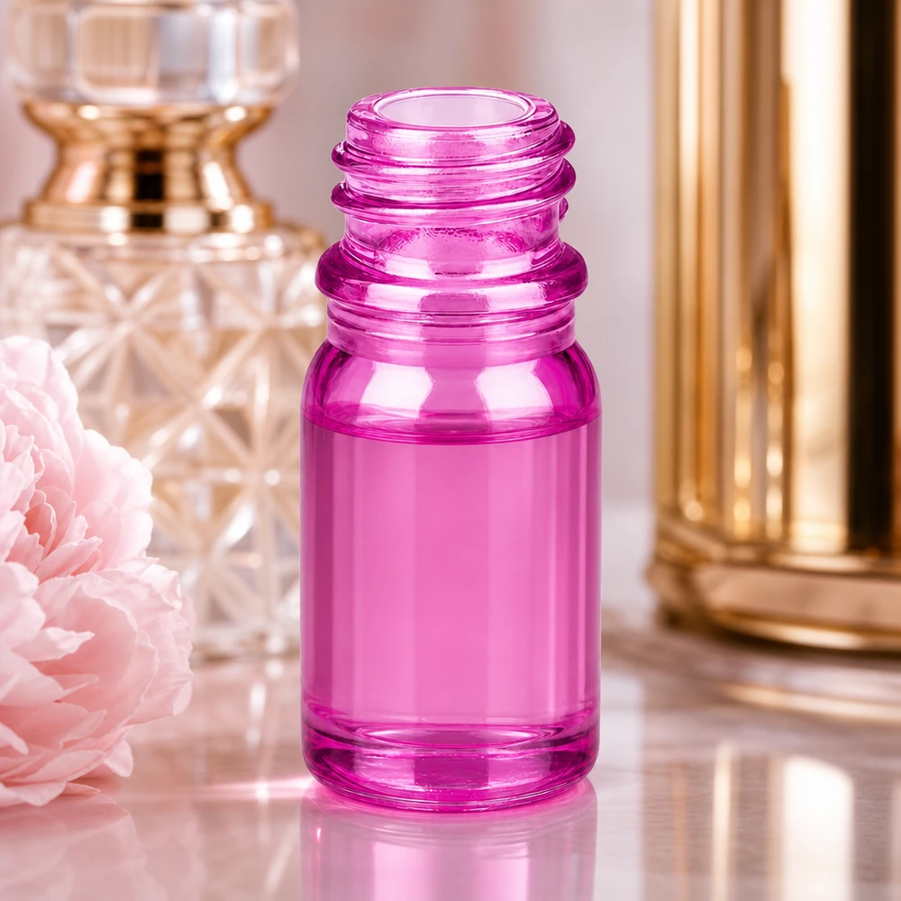 Professionelle 5ml Apothekenflasche PurpleLine UT18/5 mit innovativem UNiTWIST Design in Magenta