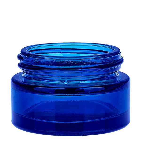 Skleněná dóza 20 ml modrá s vkládacím víčkem UNiTWIST. Skleněná dóza 20 ml modrá s vkládacím víčkem UNiTWIST.