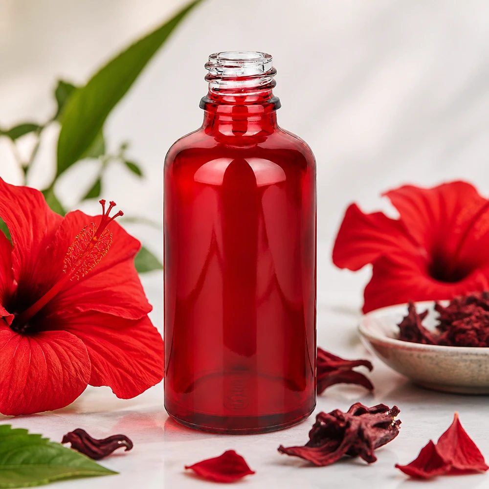50ml lékárenská láhev RedLine UT18/50 UNiTWIST 50ml Medizinflasche RedLine UT18/50 UNiTWIST aus UV-beständigem Rotglas für lichtempfindliche Substanzen