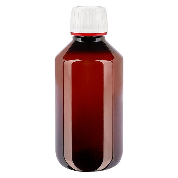 PET láhev 200 ml s bílým flip-top uzávěrem. PET láhev 200 ml s bílým flip-top uzávěrem.