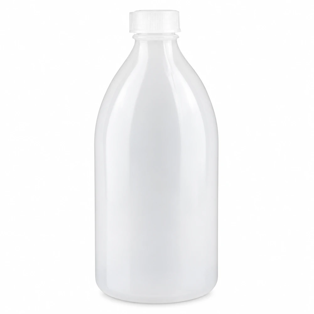 500ml šroubovací láhev, laboratorní láhev s úzkým hrdlem Robuste 500ml Labor Enghalsflasche aus HDPE Kunststoff mit sicherem Schraubdeckel