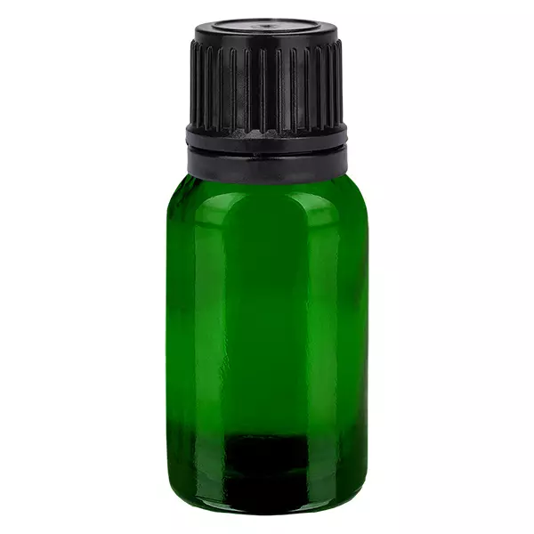 10ml láhev 11mm šroubovací uzávěr černý tamper evidentní uzávěr GreenLine UT18/10 10ml láhev 11mm šroubovací uzávěr černý tamper evidentní uzávěr GreenLine UT18/10