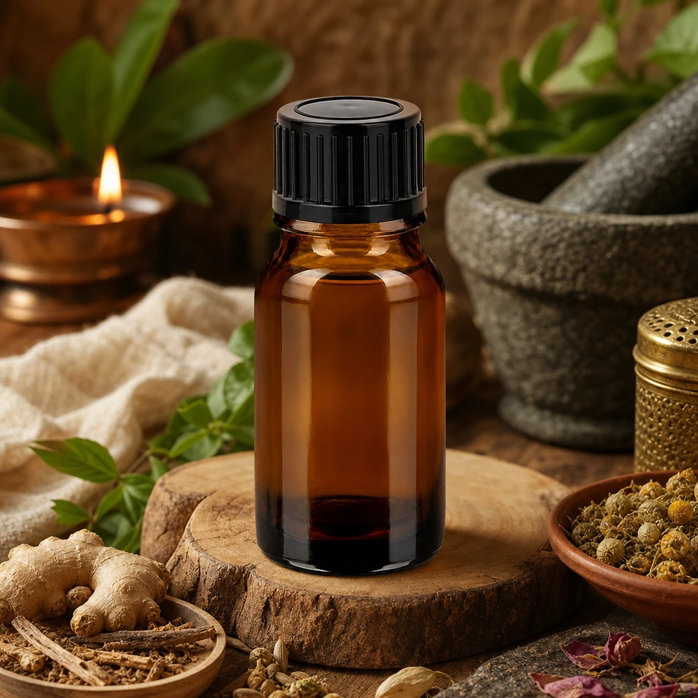 10ml Vorratsflasche aus dunklem Glas mit kindersicherem schwarzen Verschluss für Naturprodukte