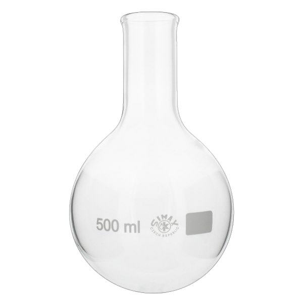 Baňka s kulatým dnem 500ml s úzkým hrdlem Baňka s kulatým dnem 500ml s úzkým hrdlem