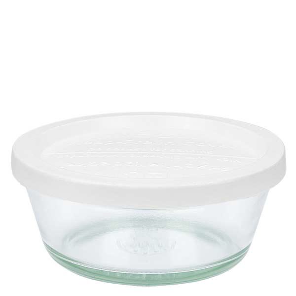 Gurm&#225;nsk&#225; sklenice o objemu 300 ml s &#269;erstv&#253;m v&#237;&#269;kem. WECK RR120