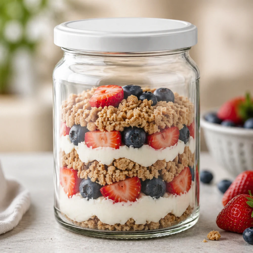 205ml Rundglas UNiTWIST als Dessertglas für Schichtdessert mit Beeren und Joghurt - vielseitiges Glas