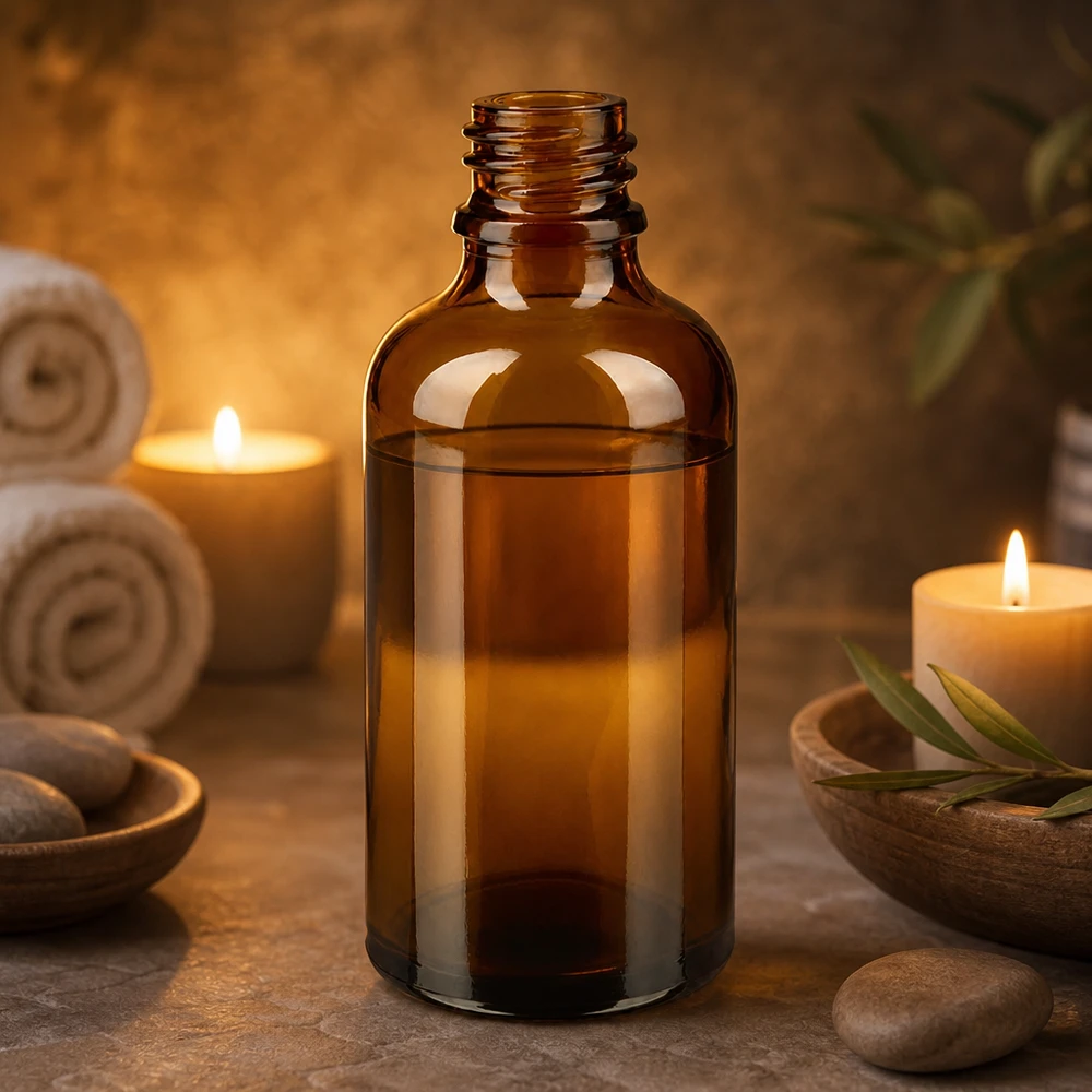 Traditionelle 50ml Apothekenflasche aus braunem Glas für Naturheilkunde und Homöopathie