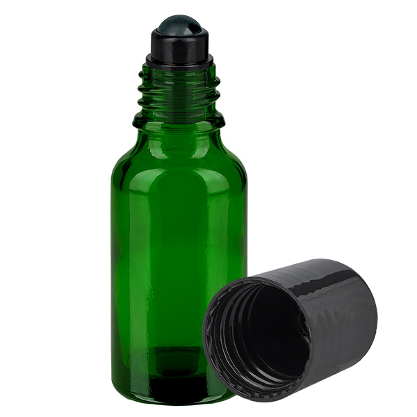 20ml roll-on lahvička černá standardní uzávěr GreenLine UT18/20